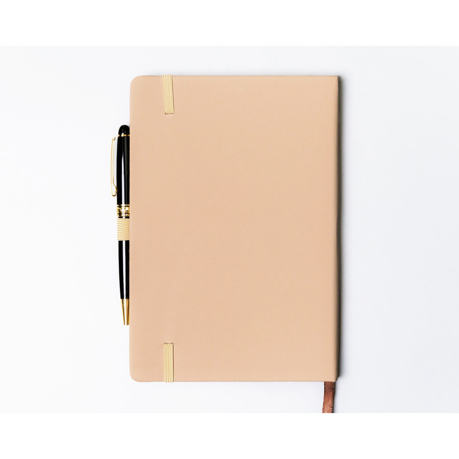 Notizbuch mit festem Einband in Khaki und im A5-Format, bedruckt mit Punkten - Peterson – Bild 4