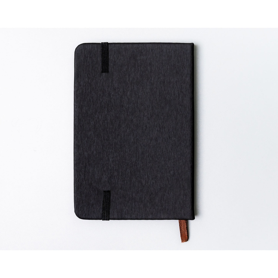 Schwarzes Notizbuch im A6-Format, liniert, mit Gummibandverschluss – Peterson – Bild 4