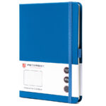 Blaues Notizbuch im B6-Format, liniert, mit Stiftschlaufe – Peterson