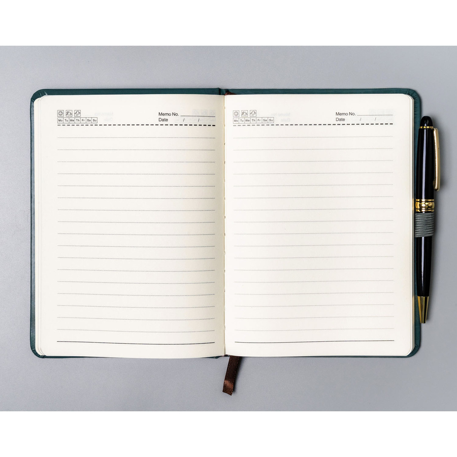 Grünes Notizbuch im B6-Format, liniert, mit Stiftschlaufe – Peterson – Bild 6