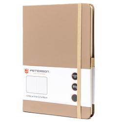 Notizbuch B6 in Khaki, liniert, mit Stiftschlaufe – Peterson