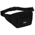 Herren-Gürteltasche in Schwarz mit Außenfach mit Reißverschluss – Peterson