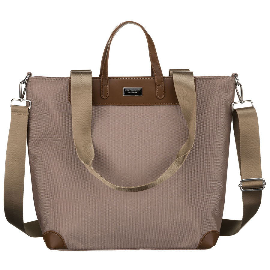Beige Damen-Shopper mit Henkeln und abnehmbarem Gürtel - Peterson – Bild 2