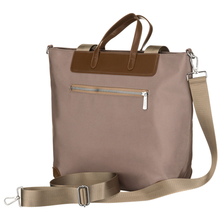 Beige Damen-Shopper mit Henkeln und abnehmbarem Gürtel - Peterson – Bild 3
