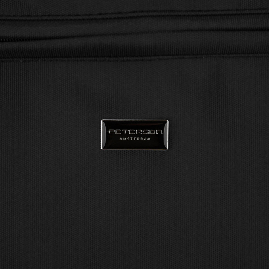 Schwarze, geräumige Damen-Shopper-Tasche mit Henkeln und abnehmbarem Gürtel – Peterson – Bild 4