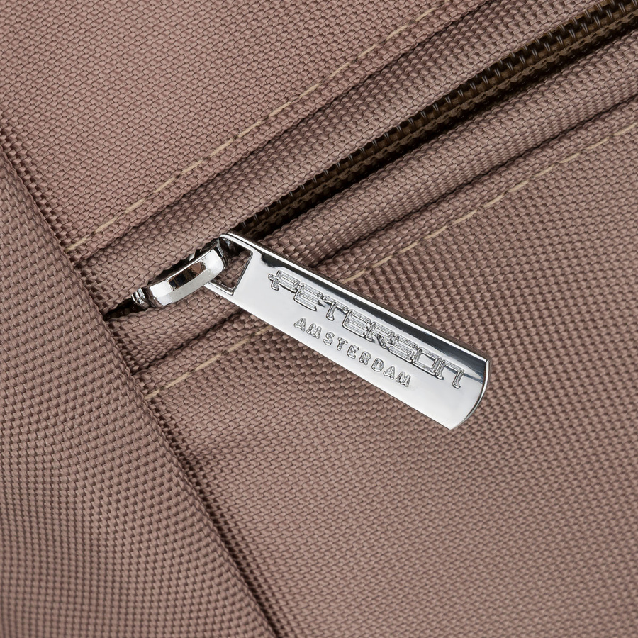 Beige Damen-Shopper mit Henkeln und abnehmbarem Gürtel, mit Reißverschluss – Peterson – Bild 6