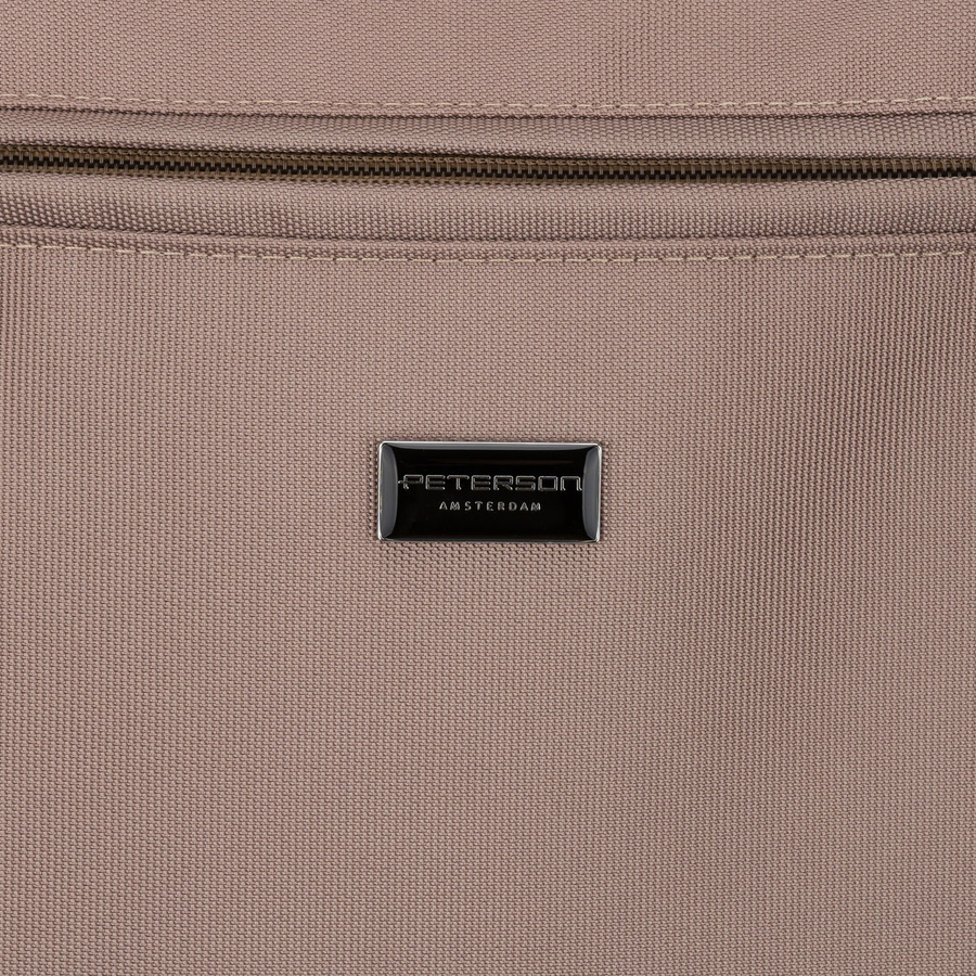 Beige Damen-Shopper mit Henkeln und abnehmbarem Gürtel, mit Reißverschluss – Peterson – Bild 4