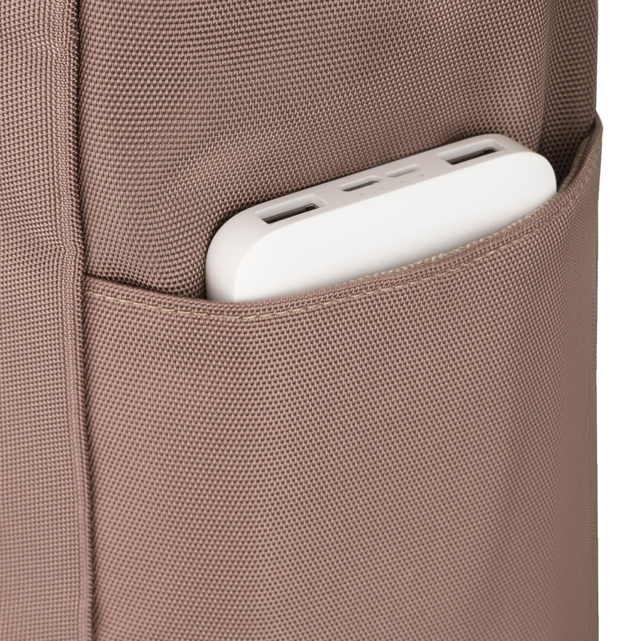 Beige Damen-Shopper mit Henkeln und abnehmbarem Gürtel, mit Reißverschluss – Peterson – Bild 9
