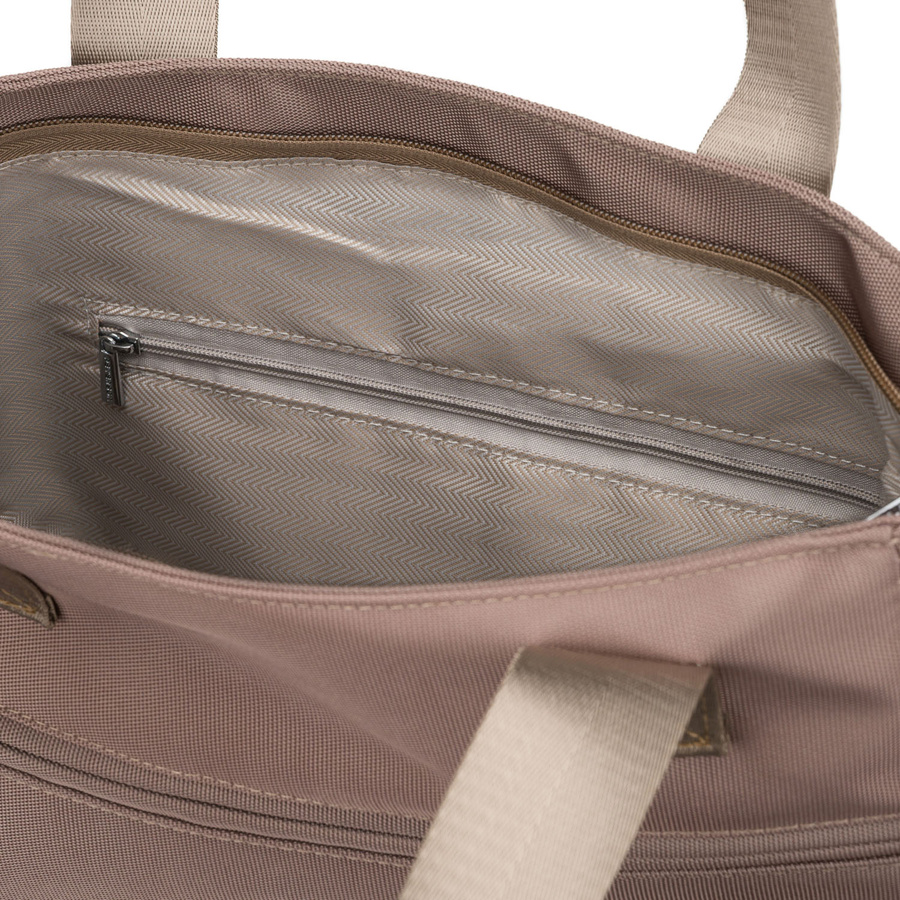 Beige Damen-Shopper mit Henkeln und abnehmbarem Gürtel, mit Reißverschluss – Peterson – Bild 8
