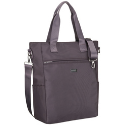 Graue Damen-Shopper-Tasche mit Henkeln und abnehmbarem Gürtel, mit Reißverschluss verschließbar – Peterson