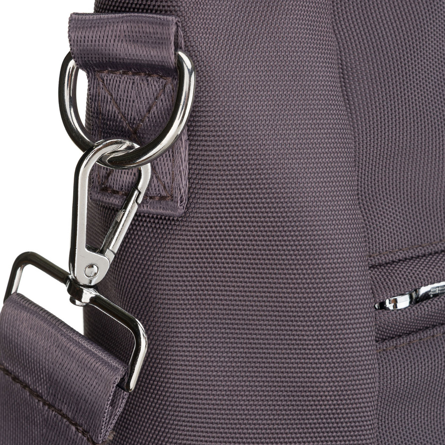 Graue Damen-Shopper-Tasche mit Henkeln und abnehmbarem Gürtel, mit Reißverschluss verschließbar - Peterson – Bild 5