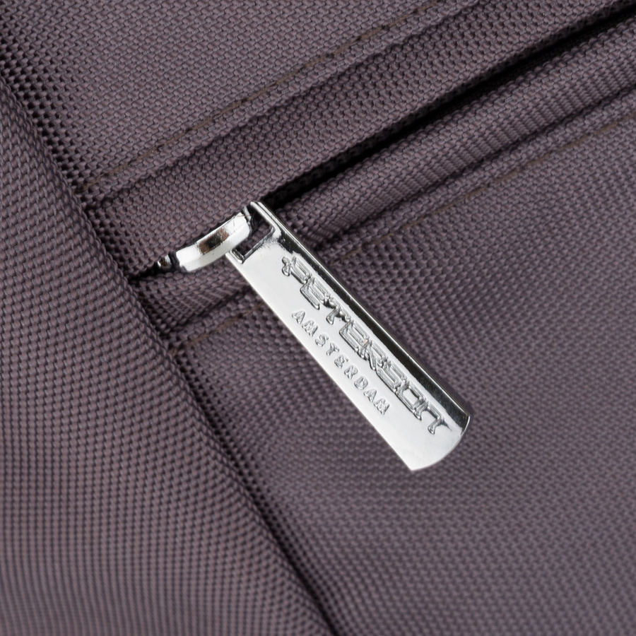 Graue Damen-Shopper-Tasche mit Henkeln und abnehmbarem Gürtel, mit Reißverschluss verschließbar - Peterson – Bild 6