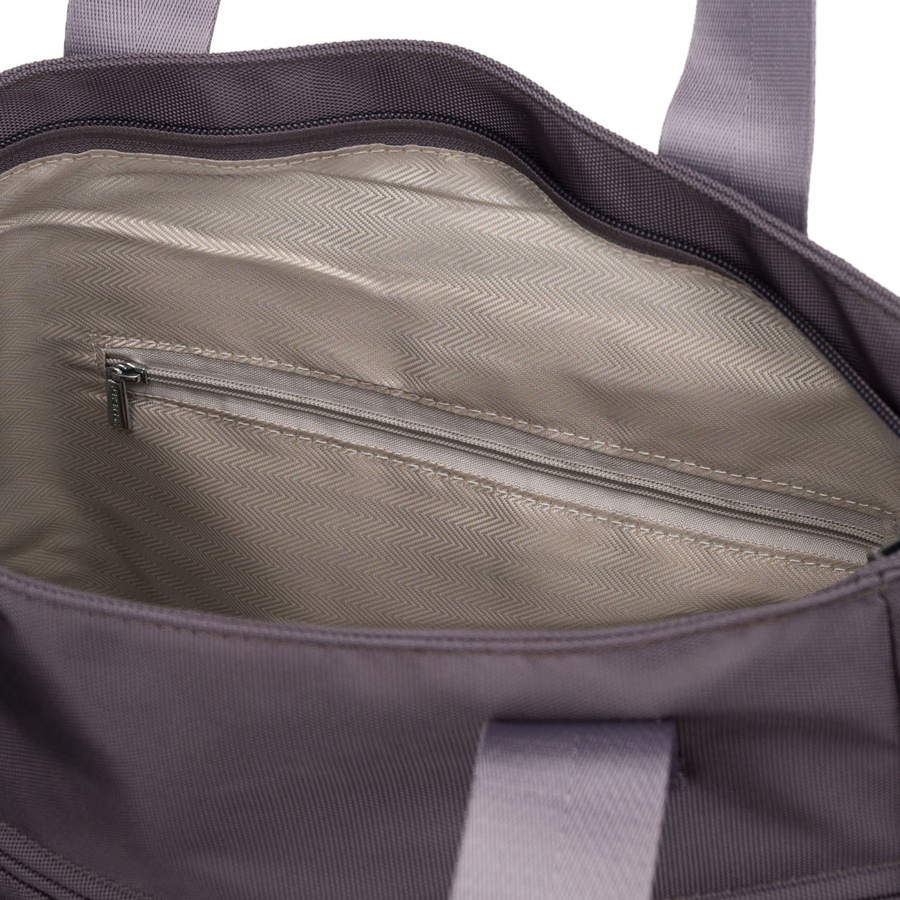 Graue Damen-Shopper-Tasche mit Henkeln und abnehmbarem Gürtel, mit Reißverschluss verschließbar - Peterson – Bild 8
