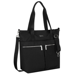 Damen-Handtasche, schwarz, ein Fach, mit Reißverschluss – Peterson