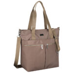 Damen-Shopper, einteilig, beige, mit Reißverschluss – Peterson