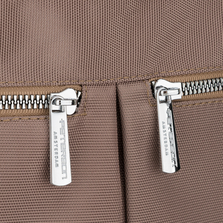 Damen-Shopper, einteilig, beige, mit Reißverschluss – Peterson – Bild 5
