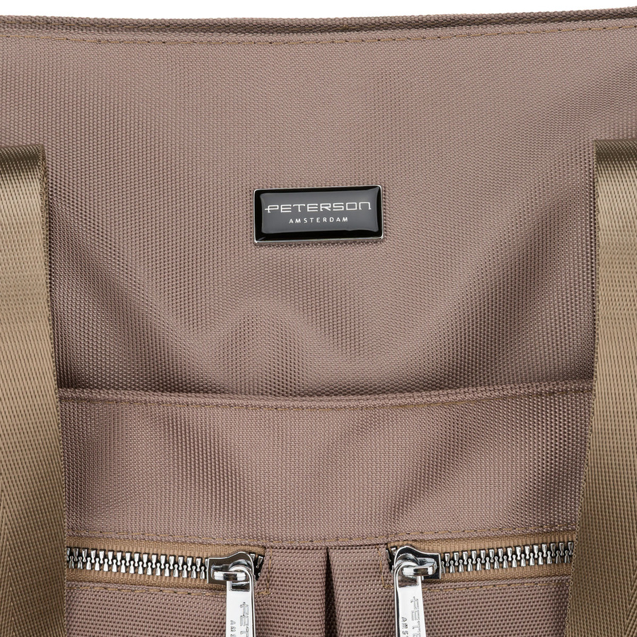 Damen-Shopper, einteilig, beige, mit Reißverschluss – Peterson – Bild 4