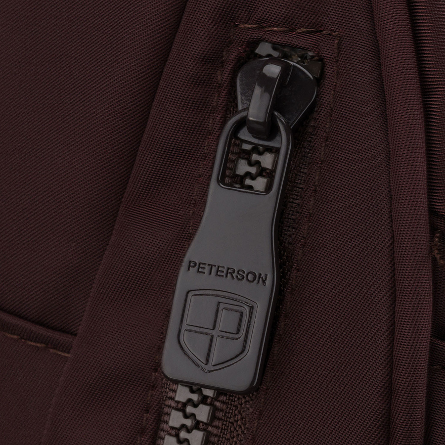 Bordeauxfarbener, urbaner Damen-Rucksack aus Polyester – Peterson – Bild 6