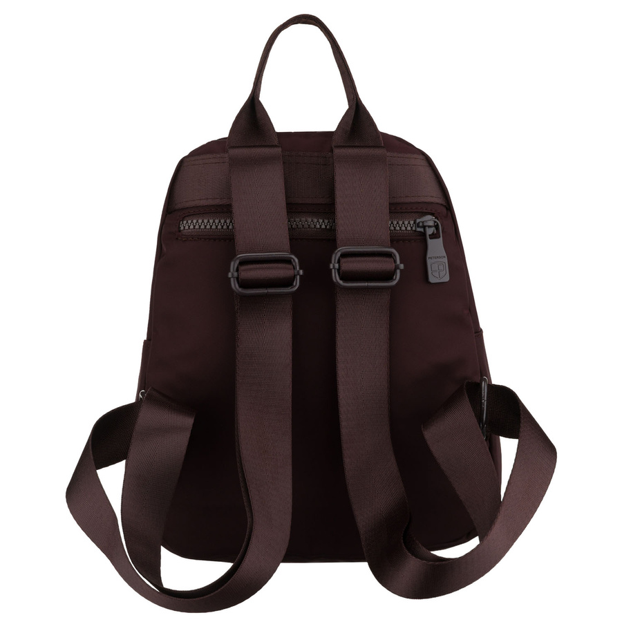 Bordeauxfarbener, urbaner Damen-Rucksack aus Polyester – Peterson – Bild 3