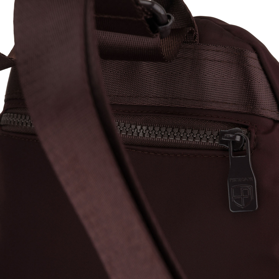 Bordeauxfarbener, urbaner Damen-Rucksack aus Polyester – Peterson – Bild 8