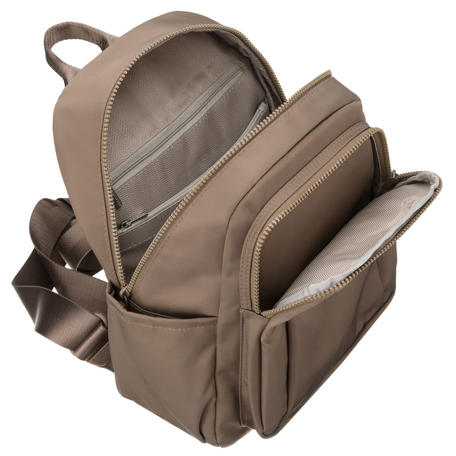 Beiger Damen-Rucksack aus Polyester, an verstellbaren Trägern hängend - Peterson – Bild 5