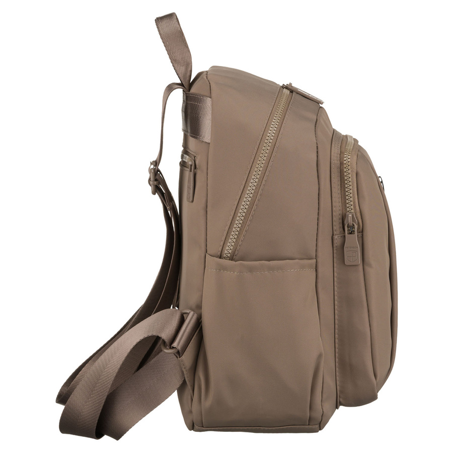 Beiger Damen-Rucksack aus Polyester, an verstellbaren Trägern hängend - Peterson – Bild 3
