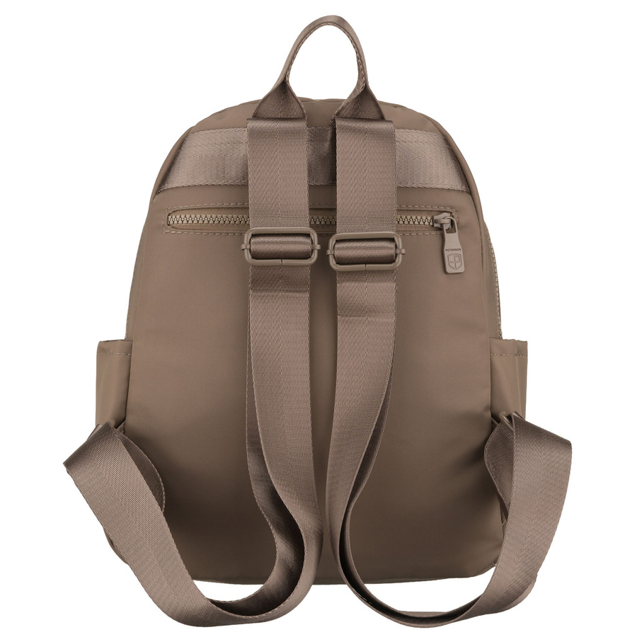 Beiger Damen-Rucksack aus Polyester, an verstellbaren Trägern hängend - Peterson – Bild 4