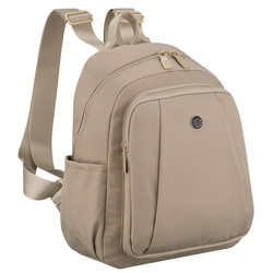 Praktischer Damen-Rucksack aus Polyester in Ecru, ein Hauptfach – Peterson