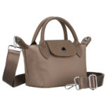 Damen-Umhängetasche aus Polyester in Beige, ein Fach und mit Magnetverschluss – Peterson