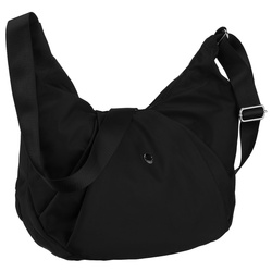 Schwarze Damen-Handtasche aus Polyester mit Reißverschluss – Peterson