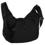 Schwarze Damen-Handtasche aus Polyester mit Reißverschluss – Peterson