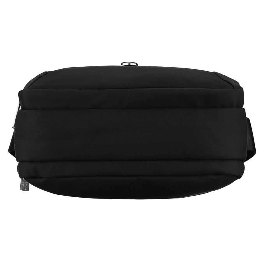 Kleine, schwarze Damen-Handtasche aus Polyester mit Reißverschluss, zweifächrig - Peterson – Bild 9