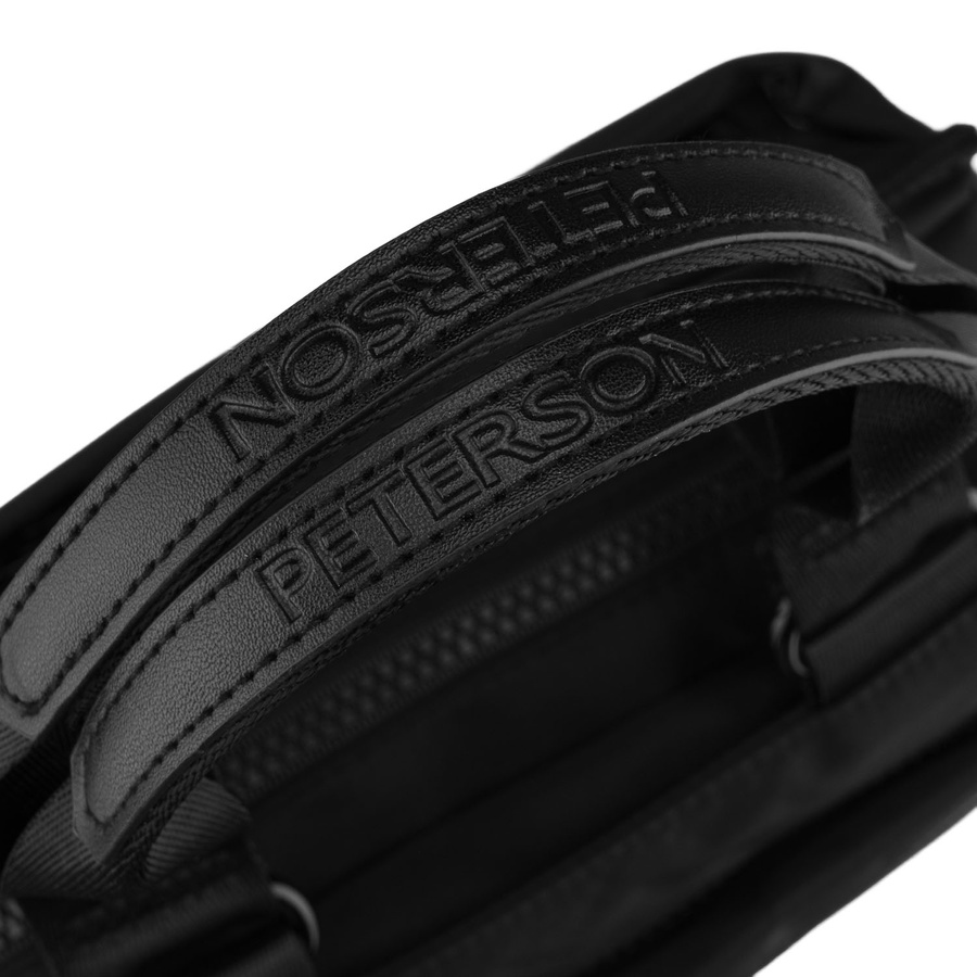 Schwarze, urbane Damenhandtasche aus Polyester, einteilig - Peterson – Bild 5