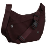Bordeauxfarbene Damen-Handtasche aus Polyester mit Reißverschluss - Peterson
