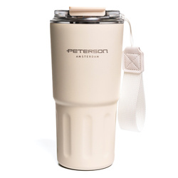 Thermobecher aus Edelstahl in Beige – Peterson