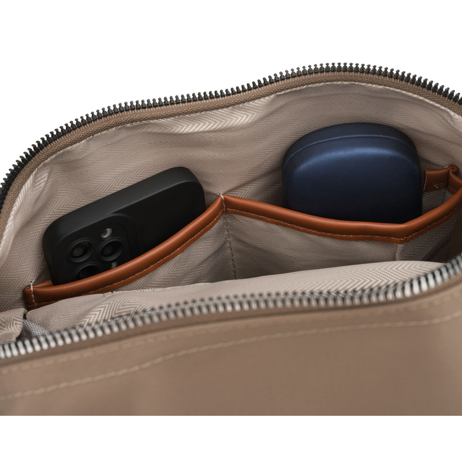 Städtischer Damen-Rucksack aus Polyester in Beige-Braun – Peterson – Bild 7