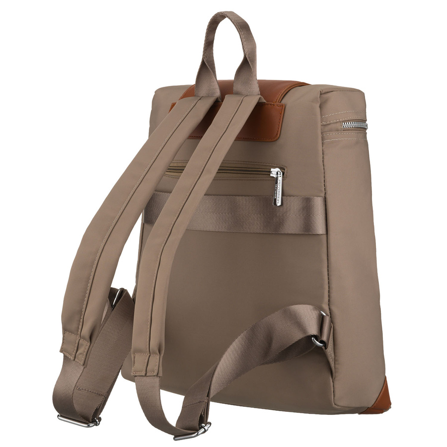 Städtischer Damen-Rucksack aus Polyester in Beige-Braun – Peterson – Bild 3