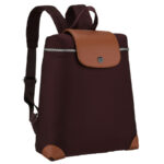 Bordeaux-Brauner Damen-Rucksack aus Polyester mit verstellbaren Trägern – Peterson