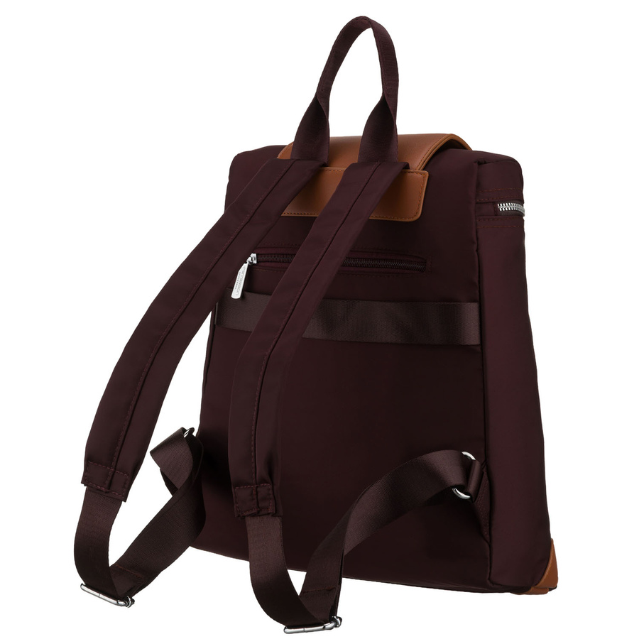 Bordeaux-Brauner Damen-Rucksack aus Polyester mit verstellbaren Trägern – Peterson – Bild 3