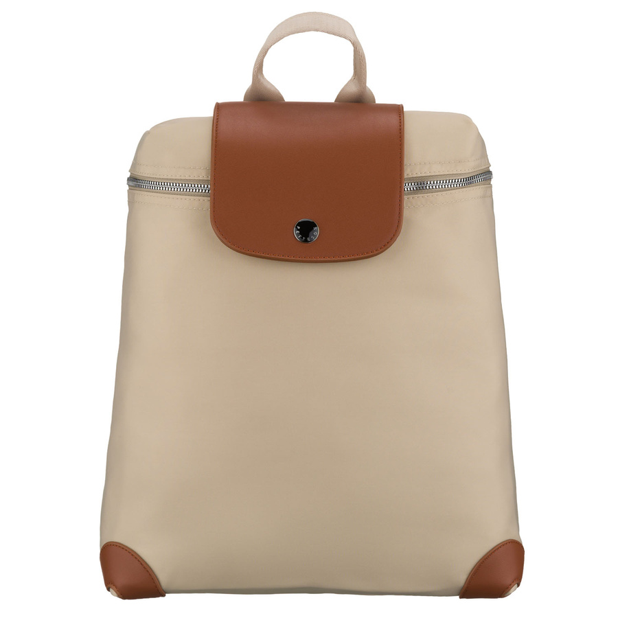 Beige-brauner Damen-Rucksack aus Polyester mit Reißverschluss – Peterson – Bild 2