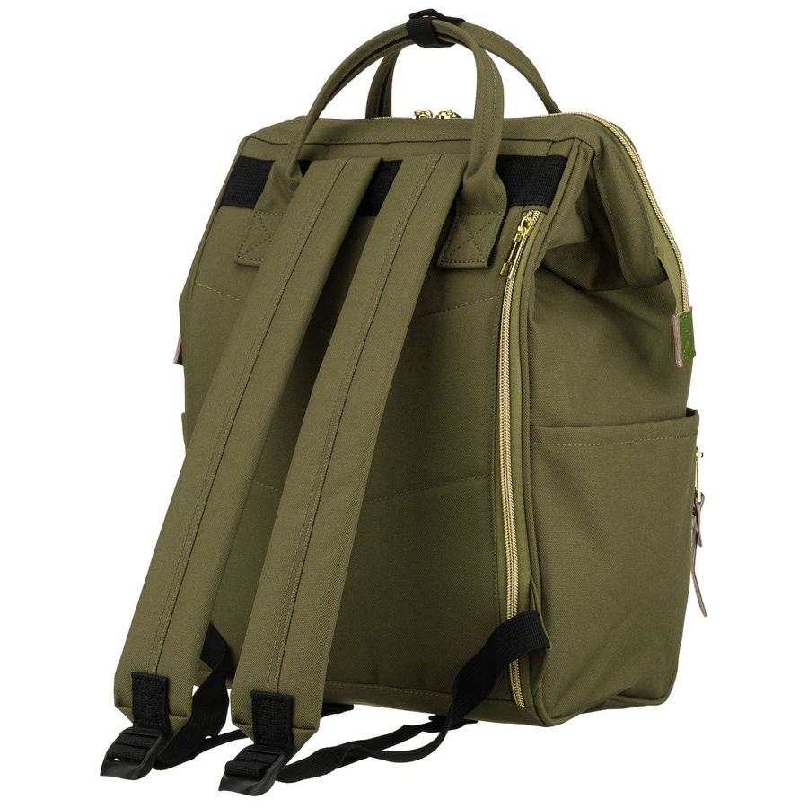 Grüner Damen-Rucksack aus Polyester mit Laptopfach, verstellbaren Schultergurten – Peterson – Bild 5