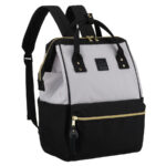 Damen-Rucksack aus Polyester in Grau-Schwarz, ideal als Handgepäck - Peterson