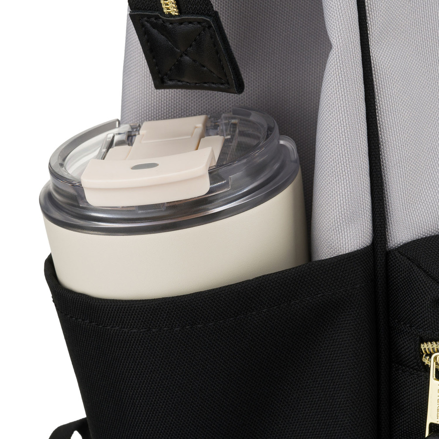Damen-Rucksack aus Polyester in Grau-Schwarz, ideal als Handgepäck - Peterson – Bild 15