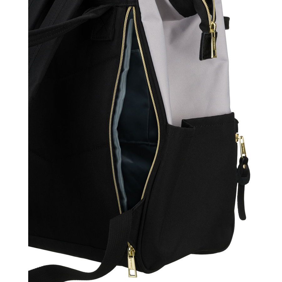Damen-Rucksack aus Polyester in Grau-Schwarz, ideal als Handgepäck - Peterson – Bild 12