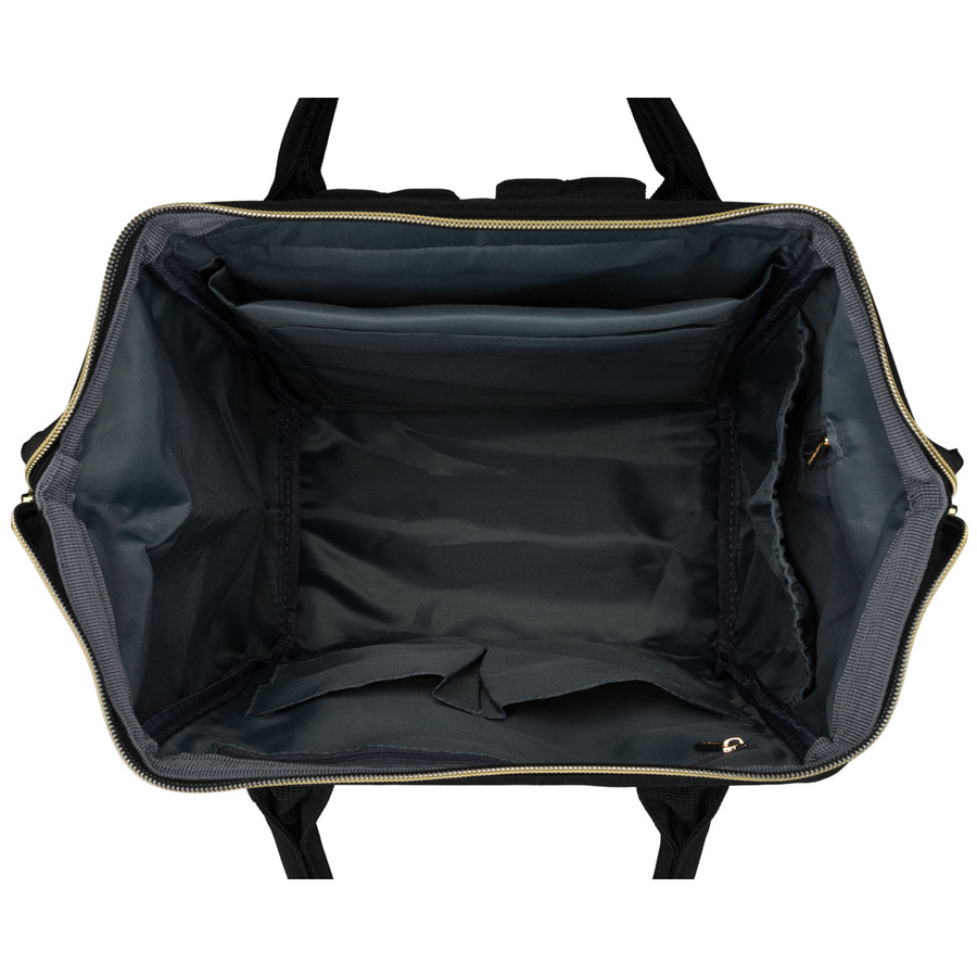 Damen-Rucksack aus Polyester in Grau-Schwarz, ideal als Handgepäck - Peterson – Bild 18