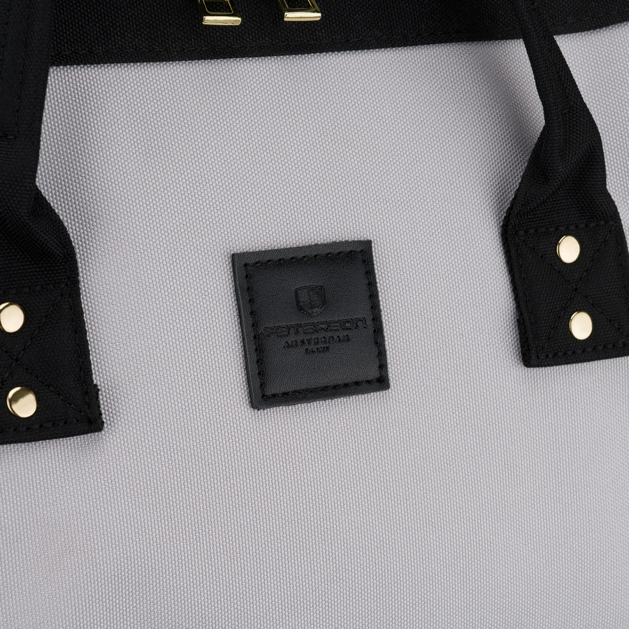 Damen-Rucksack aus Polyester in Grau-Schwarz, ideal als Handgepäck - Peterson – Bild 6