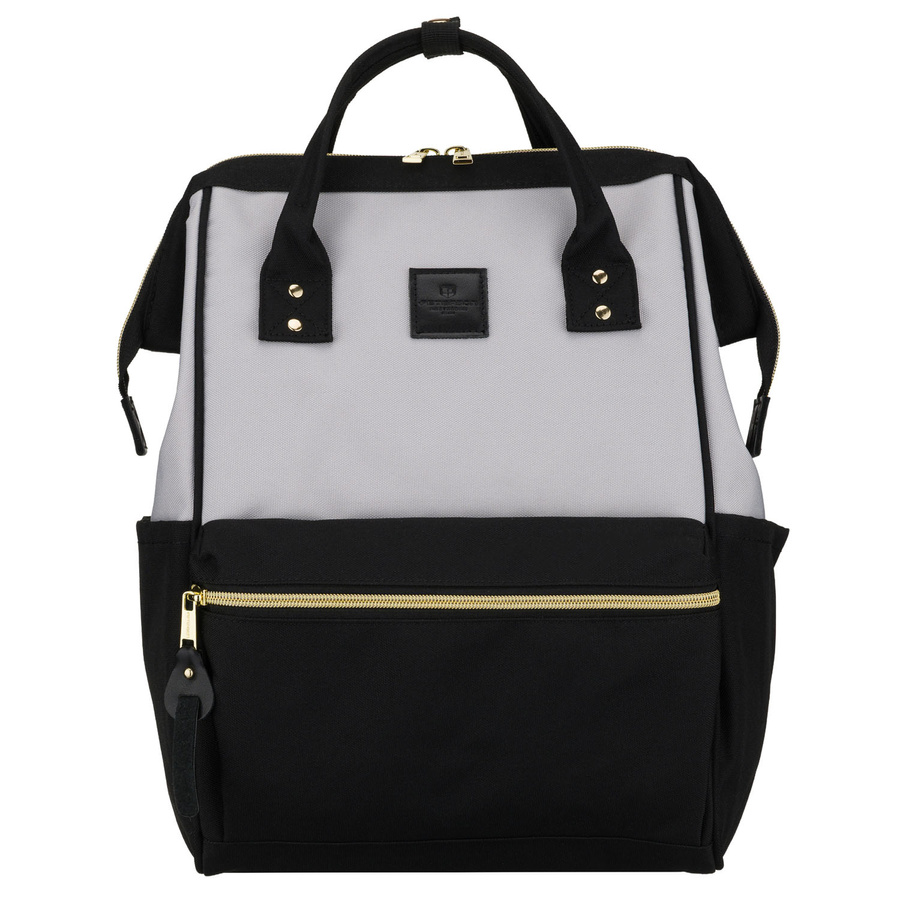 Damen-Rucksack aus Polyester in Grau-Schwarz, ideal als Handgepäck - Peterson – Bild 4