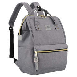 Damen-Rucksack aus Polyester in Grau mit sicherem Reißverschluss – Peterson