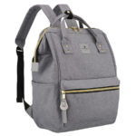 Damen-Rucksack aus Polyester in Grau mit sicherem Reißverschluss - Peterson