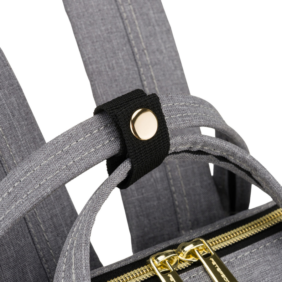 Damen-Rucksack aus Polyester in Grau mit sicherem Reißverschluss - Peterson – Bild 14